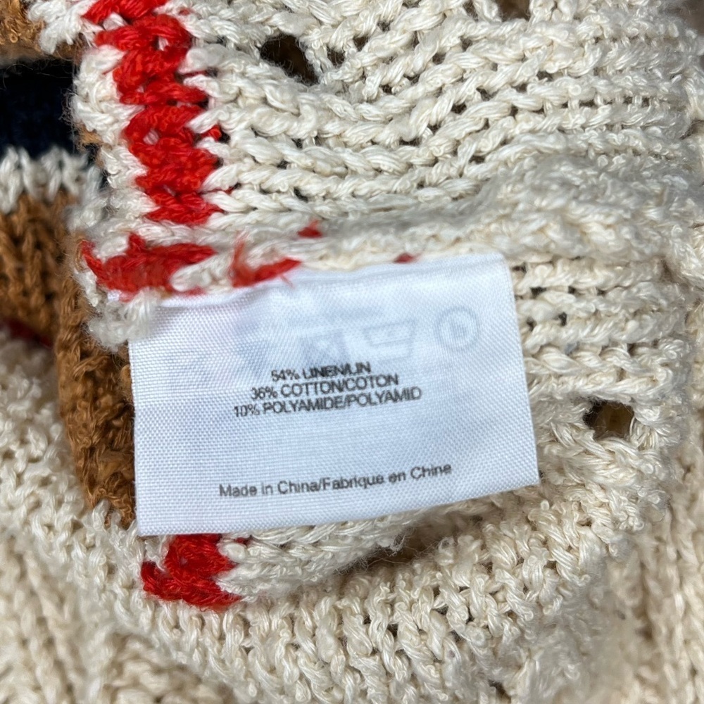 COPY - Tory Burch Striped Short Sleeve Linen Blend Sweater Size Small - Picture 16 of 16